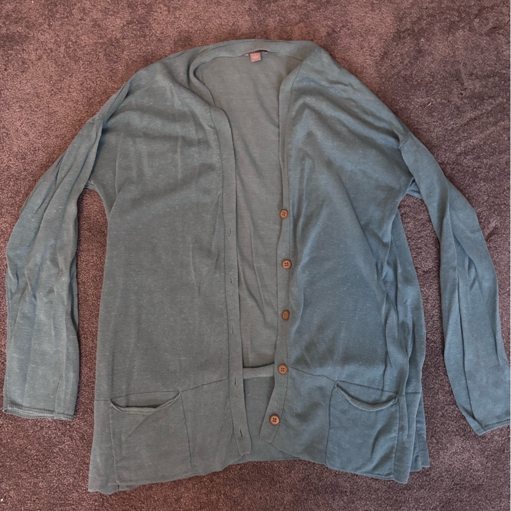 J. Jill Blue Cardigan Sweater